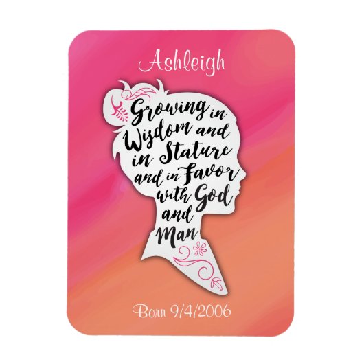 Wachsen in Weisheit und Gunst-Magnet Magnet (Vertikal)