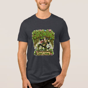 Wachsen kann nicht gestoppt werden Personalisierte Tri-Blend Shirt