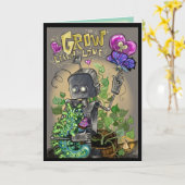 Wachsen Lernen Liebe Smooshie und Bloop Karte (Gelbe Blume)