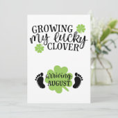 Wachsen meiner glücklichen Klee Ankunft August St Einladung (Stehend Vorderseite)