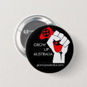 Wachsen Sie Australien - Abzeichen auf Button (Vorne & Hinten)