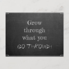 Wachsen Sie durch war Sie für den Postkarte