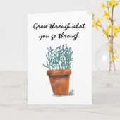 Wachsen Sie durch, was Sie Notecard durchlaufen Karte (Gelbe Blume)