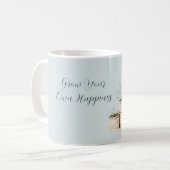 Wachsen Sie Ihr eigenes Glück Floral Kaffeetasse (Vorderseite Links)