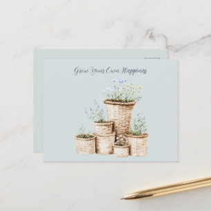 Wachsen Sie Ihr eigenes Glück Floral Postkarte