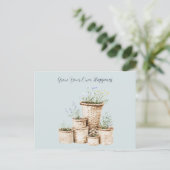 Wachsen Sie Ihr eigenes Glück Floral Postkarte (Stehend Vorderseite)