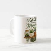 Wachsen Sie Ihr eigenes Zauberwerk | Mini-Garten-Ä Kaffeetasse (Vorderseite Links)