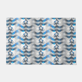 Wachsen Sie Ihre israelische Flagge Fußmatte