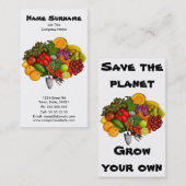 Wachsen Sie Ihre Selbst (auf Weiß), Visitenkarte (Vorne/Hinten)