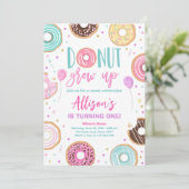 Wachsen Sie Wasserfarbe unser süßes Mädchen Geburt Einladung (Stehend Vorderseite)