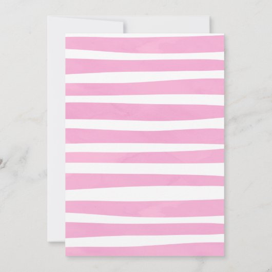 Wachsen Sie Wasserfarbe unser süßes Mädchen Geburt Einladung (Rückseite)