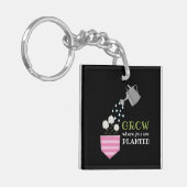 Wachsen, wo man Tascheninspektion gepflanzt wird Schlüsselanhänger (Vorderseite links)