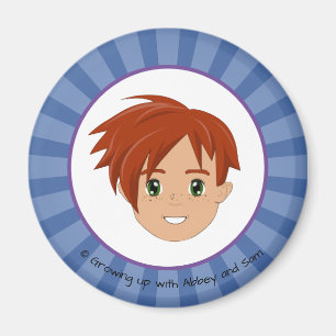Wachsend oben mit Abtei und blauem Magneten Sams Magnet