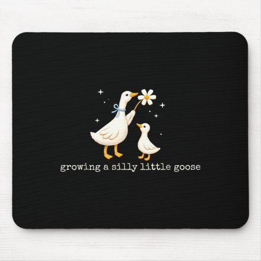 Wachsende alberne kleine Gans Schwangerschaft Mousepad (Vorne)