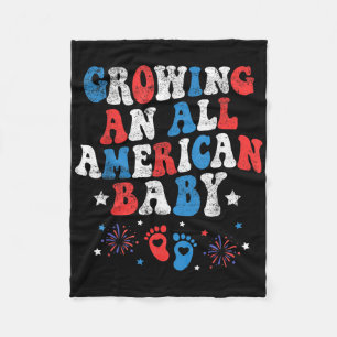 Wachsende amerikanische Babys 4. Juli Schwangersch Fleecedecke