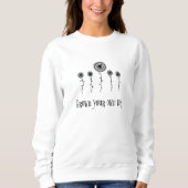 Wachsende Blume Sweatshirt (Vorderseite)
