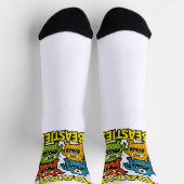 Wachsende Data Beasties Socken (Oben)
