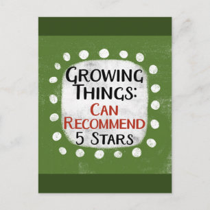 Wachsende Dinge Gartenarbeit Postkarte