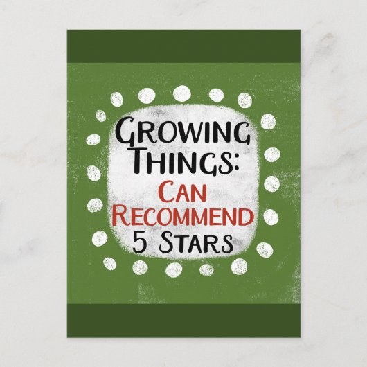 Wachsende Dinge Gartenarbeit Postkarte (Vorderseite)