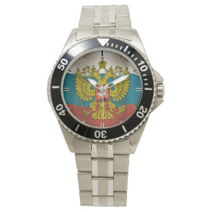 Wachsende Flagge Russlands Armbanduhr
