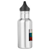Wachsende Flagge Russlands Edelstahlflasche (Links)
