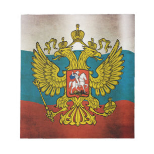 Wachsende Flagge Russlands Notizblock