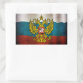 Wachsende Flagge Russlands Rechteckiger Aufkleber (Tasche)