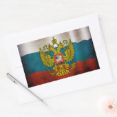 Wachsende Flagge Russlands Rechteckiger Aufkleber (Umschlag)