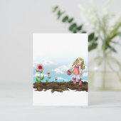 Wachsende Herzen Postkarte (Stehend Vorderseite)