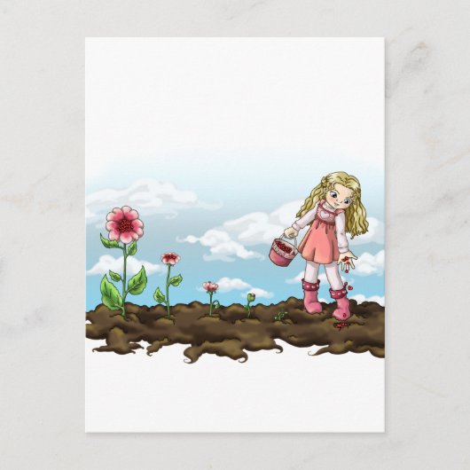 Wachsende Herzen Postkarte (Vorderseite)