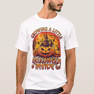 Wachsende kleine Halloween-Kürbisse im Inneren, Ge T-Shirt