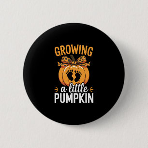 Wachsende kleine Kürbis Thanksgiving Schwangerscha Button