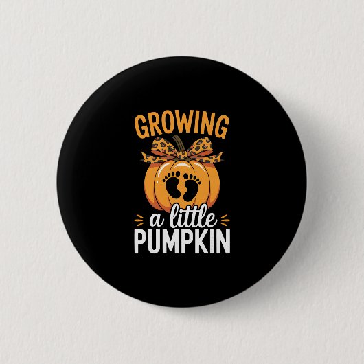 Wachsende kleine Kürbis Thanksgiving Schwangerscha Button (Vorderseite)