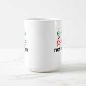 Wachsende Liebe nicht Angst vor Typografie Kaffeetasse (Mittel)