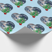 Wachsende Pflanze mit dem Herzen der Erde Geschenkpapier (Ecke)