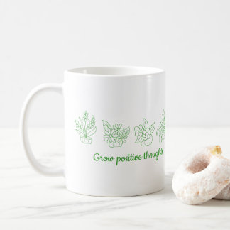 Wachsende positive Gedanken Blume Minimalistisch N Kaffeetasse