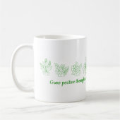 Wachsende positive Gedanken Blume Minimalistisch N Kaffeetasse (Links)