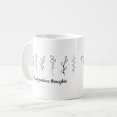 Wachsende positive Gedanken Blume Minimalistisch N Kaffeetasse (Vorderseite Links)