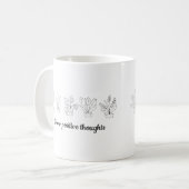 Wachsende positive Gedanken Blume Minimalistisch N Kaffeetasse (Vorderseite Links)