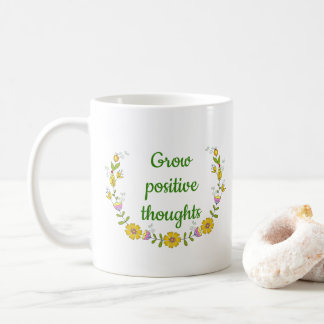 Wachsende positive Gedanken Blume Minimalistisch N Kaffeetasse
