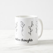 Wachsende positive Gedanken Blume Minimalistisch N Kaffeetasse (VorderseiteRechts)