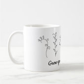 Wachsende positive Gedanken Blume Minimalistisch N Kaffeetasse (Links)