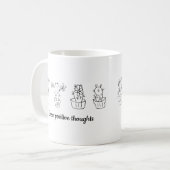 Wachsende positive Gedanken Blume Minimalistisch N Kaffeetasse (Vorderseite Links)