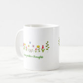 Wachsende positive Gedanken Blume Minimalistisch N Kaffeetasse (Vorderseite Links)