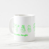 Wachsende positive Gedanken Blume Minimalistisch N Kaffeetasse (Vorderseite Links)