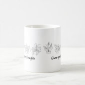Wachsende positive Gedanken Blume Minimalistisch N Kaffeetasse (Mittel)