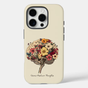 Wachsende positive Gedanken Gehirn Blumenstil T - iPhone 16 Pro Hülle