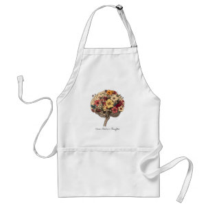 Wachsende positive Gedanken Gehirn Blumenstil T - Schürze
