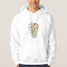 Wachsende positive Gedanken Wildblumen Inspiration Hoodie