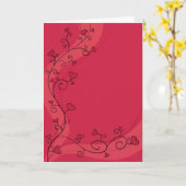 Wachsende rote Herzen Karte (Gelbe Blume)